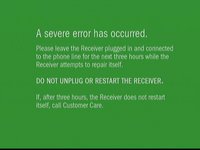 The Green Screen of Death error message